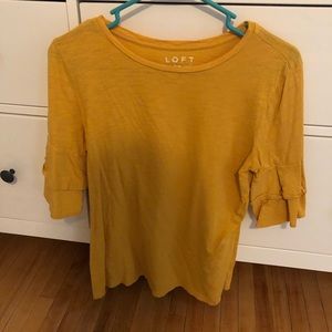 Mustard vintage soft bell sleeve shirt